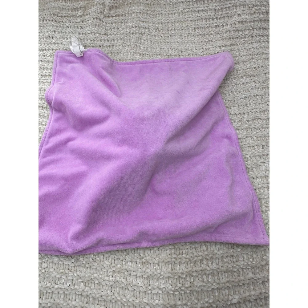 Carters Plush Lovey Blonde Doll Security Blanket Floral Purple Pink Kids 14in‎